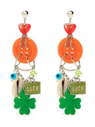 Amir Slama charm earrings - women - Resin/Metal - One Size - Multicolour
