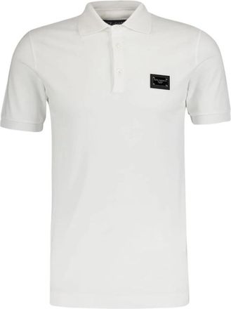Dolce & Gabbana Wit Katoenen Polo-Shirt Klassieke Stijl - Heren - Polos - Wit - M - Katoen - Tops