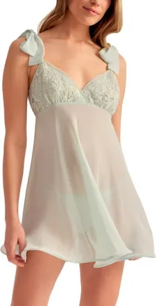 Rya Collection Duchess Babydoll Set in Lagoon at Nordstrom, Size X-Small
