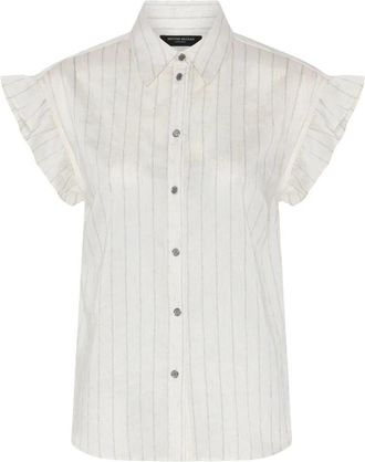 Bruuns Bazaar Cocco BBBilla Shirt - Dames - Overhemden - Wit - M - Denim - Overhemden