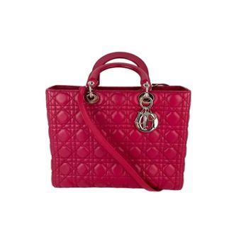 Dior Pre-owned Leather dior-bags - Dames - Pre-owned - Rood - Maat: ONE Size Leer