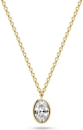 Sif Jakobs Jewellery Necklace Sardinien Ovale in 18K Gold Plated/white at Nordstrom