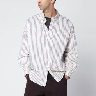 Willy Chavarria Veterano Striped Cotton Shirt
