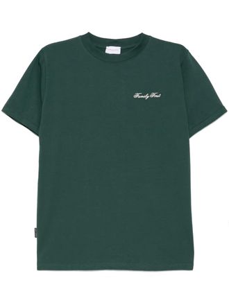 Family Fir$t Milano T-shirt con logo ricamato - Verde