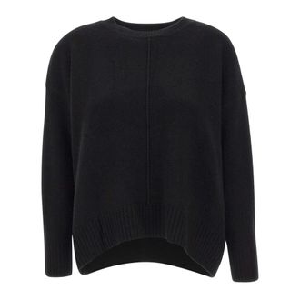 Kaos Kaos - Oversized trui met verlaagde schouders - Dames - Truien - Zwart - Maat: S/M Wol