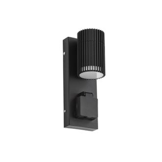 Lindby Lindby L&aacute;mpara De Pared Exterior enerio En Negro Aluminio