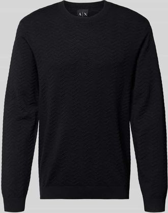 A|X Armani Exchange Strickpullover aus Viskose-Mix in Marine, Gr&ouml;&szlig;e XXL