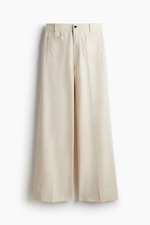 H&M Weite Twillhose - Beige