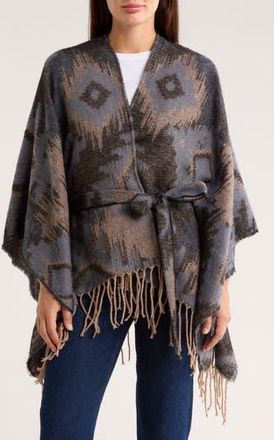 BCBGeneration Belted Western Jacquard Topper in Indigo at Nordstrom Rack