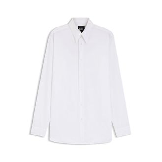 BOSS Relaxed-fit cotton-poplin shirt