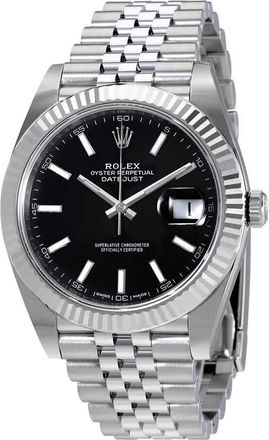 Rolex Oyster Perpetual Datejust Black Dial Jubilee Mens Watch 126334BKSJ
