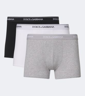 Dolce & Gabbana Set of 3 cotton-blend jersey briefs