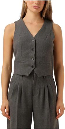 Notre-V Elegante Gilet - Dames - Gillet - Grijs - L - Kostuums