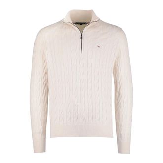 Tommy Hilfiger Heren, Truien, Beige, Maat: 2XL Katoen