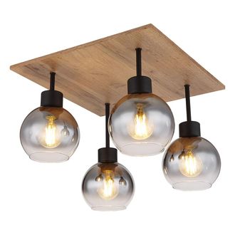 Globo Lighting Plaf&oacute;n - Moitas - Natural - Vidrio - L&aacute;mpara De Vidrio De