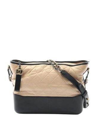 Chanel 2017-2018 Large Aged Calfskin Gabrielle crossbody bag - Brown