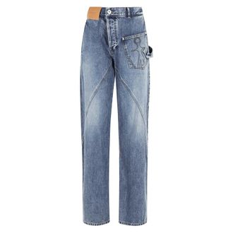 J.W.Anderson Twisted Workwear Jeans - Dames - Jeans - Blauw - Maat: W24 Katoen