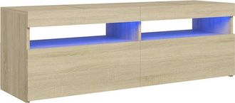 vidaXL Vidaxl - Mueble De Tv Con Luces Led Roble Sonoma 120x35x40 Cm
