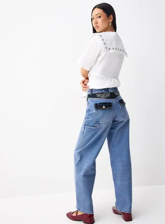 Damson Madder Womens Straight-leg cowboy jean