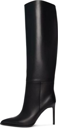 Cesare Gaspari Skyline Stiletto High Boots - Dames - Laarzen met Hak - Zwart - 37 EU - Leer - Schoenen