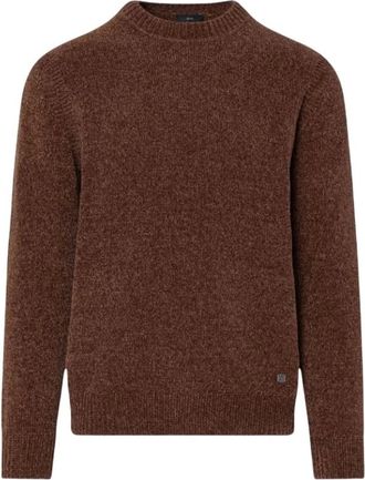 Liu Jo Jersey de cuello redondo de chenilla - Knitwear - Hombre - Marr&oacute;n - XL