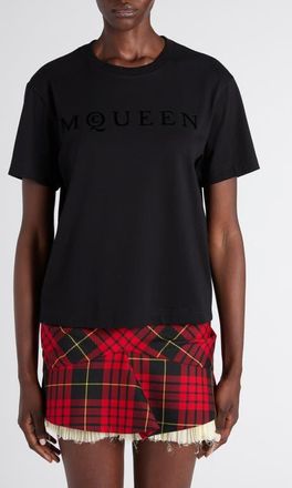 Alexander McQueen Jersey Logo T-Shirt in Black at Nordstrom, Size 10 Us
