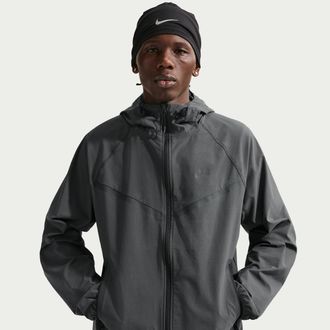 Nike Mens Tech Dri-FIT Woven Full-Zip Windrunner Jacket in Black | IU6965-010