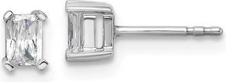 Diamond2Deal 14k Gold 1/2 ct Radiant Lab Grown Diamond Stud Earrings VS Clarity, D-E Color
