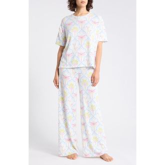 PJ Salvage Print Relaxed Fit Pajamas in Ivory at Nordstrom Rack, Size X-Small