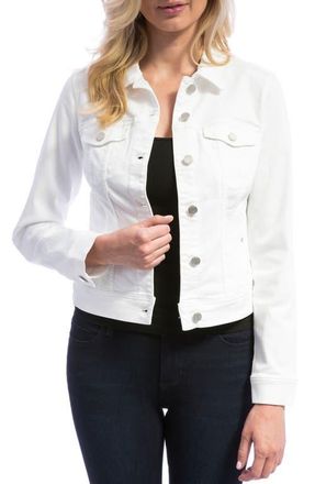 Liverpool L.A. Liverpool Denim Jacket in Bright White at Nordstrom, Size X-Large P