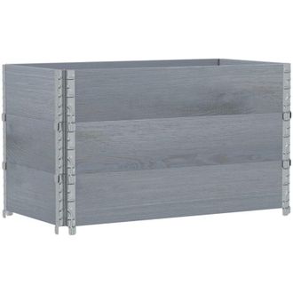 vidaXL Paretali per Pallet 3pz Grigi 100x50cm Legno Massello di Pino vidaXL