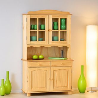 Dmora Dmora Buffet Avec Deux Portes Et Deux Tiroirs, Couleur Ch&ecirc;ne Clair, 88 X 198 X 32 Cm