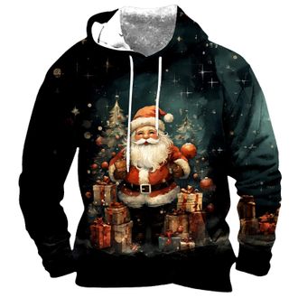 Generic Christmas Hoodies for Men Funny 3D Xmas Graphic Jumpers Casual Long Sleeve Sweatshirts Lightweight Fall Pullover Holiday Tops Presents Gifts 2025, Za2