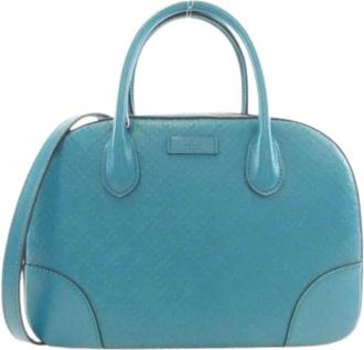 Gucci Pre-owned Handbags, female, Blue, Size: ONE SIZE Pre-owned Diamante Handbag