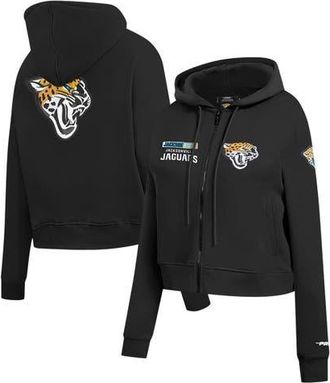 Pro Standard Womens Pro Standard Black Jacksonville Jaguars Split Logo Full-Zip Hoodie at Nordstrom, Size Xx-Large