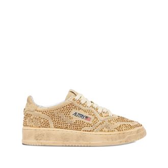 Autry Embellished Suede Sneakers - Dames - Sneakers - Beige - 38 EU - Su&egrave;de - Schoenen
