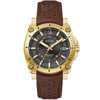 Bulova Precisionist Icon Mens Brown Watch 97B216 Leather (archived) - One Size