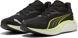 Puma Laufschuh PUMA ELECTRIFY NITRO 4, Herren, Gr. 42,5, puma schwarz, apple spritz, lux lime, Synthetik, Schuhe Laufschuh, mit atmungsaktivem Mesh-Obermat