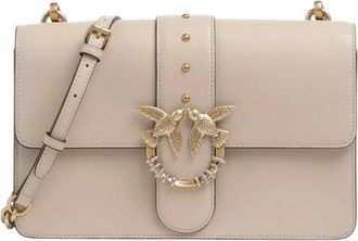 Pinko Love Bag - Dames - Schoudertassen - Beige - ONE Size - Katoen - Tassen