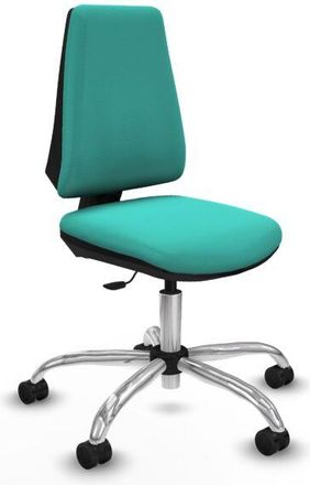 Piqueras y Crespo Elche Cp Similpiel Turquesa Base Cromada Ruedas Nailon 65mm