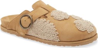 Laidbacklondon Drift French Knot Slide Sandal in Saffron Suede/natural at Nordstrom, Size 40