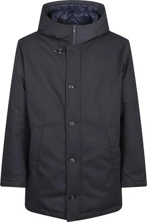 Fay Jas met capuchon en knoop - Blauw