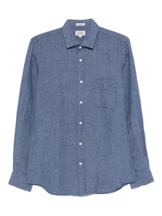 Hartford pocket linen shirt - Blue