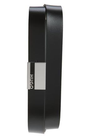 BOSS Geliso Leather Belt in Black at Nordstrom Rack, Size 42