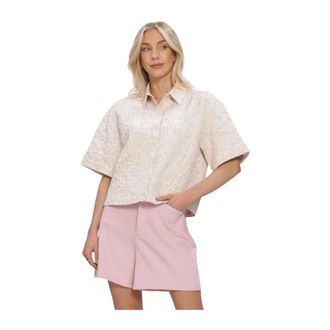 Nukus Nukus, Dames, Blouses & Shirts, Roze, Maat: XL Polyamide