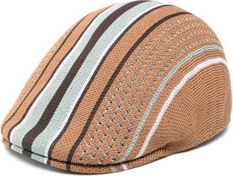 Kangol Clubhouse Stripe 507 beret - women - Modacrylic/Recycled Polyester/Polyester - M - Brown