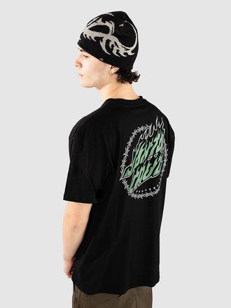 Santa Cruz Wired Flame Dot Chest T-Shirt nero