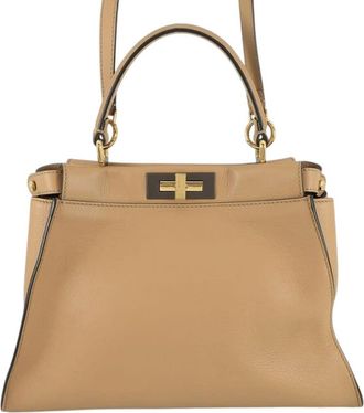 Fendi Pre-owned Fendi Medium Leather Selleria Peekaboo Iconic Satchel GTHSQSHY6RTSFSRB