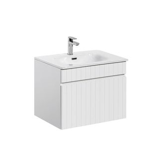 Petits Meubles Mueble lavabo individual encastrado tableros laminados blanco
