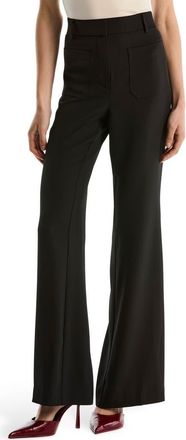Shelli Segal Patch Pocket Flare Leg Pants in Black at Nordstrom Rack, Size 10